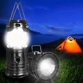 lampe de camping solaire en plein air 6led portable lampe de tente de camping led lampe de poche éclairage pour les activités de plein air fête de camping ouragan de randonnée ouragan d'urgence panne