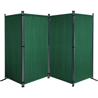 Quick-star - Paravent 4 Teilig 165 x 220 cm Stoff Raumteiler Trennwand Balkon Sichtschutz Stellwand Image