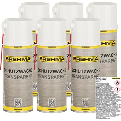 6x BREHMA Schutzwachs Spray transparent Unterbodenwachs Hohlraumwachs