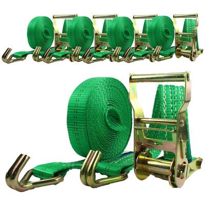 Baumarktplus - 5x Profi Ratschen Spanngurt Spanngurte Zurrgurt 2-tlg 6m 2t 2to 2000 kg tüv/gs grün