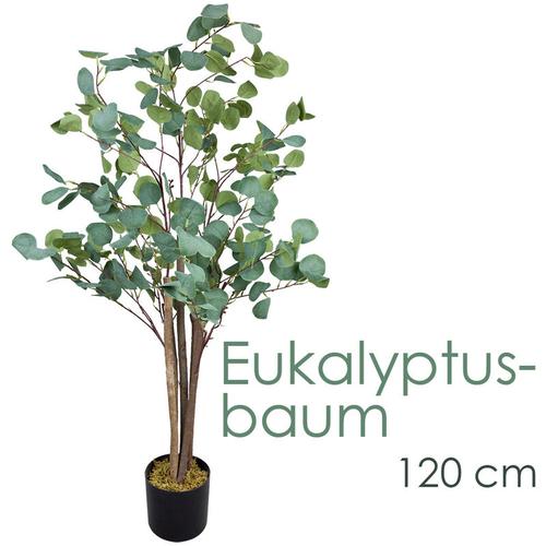 Decovego - Eukalyptusbaum Eukalyptus Kunstbaum Kunstpflanze Künstliche Pflanze 120 cm