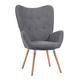 MEUBLE COSY Lehnstühle Vintager Retro Sessel Polstersessel Stoff Lounge Sessel Clubsessel Fernsehsessel, 68x73x106cm