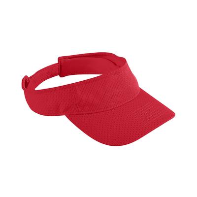 Augusta Sportswear 6228 Youth Athletic Mesh Visor in Red | Polyester