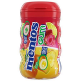 Mentos RED FRUIT & LIME Sugar-Free Chewing Gum with Xylitol 50 Piece Bottle 3.53Oz. (Pack Of 1)