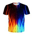 Boys T shirt Short Sleeve T shirt Gradient 3D Print Active Sports Fashion Polyester Outdoor Daily Kids Crewneck 3-12 Years 3D Printed Graphic Regular Fit Shirt