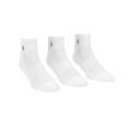 polo ralph lauren tech athletic quarter socks 3-pack one size white