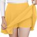 Outfmvch Skirts for Women Mini Skirt Tennis Skirt Sun Dress Solid Color Active Fit Regular Sleeveless Lightweight Round Neck Summer Dress Summer Dresses for Women 2024 Yellow 3xl