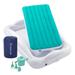 Inflatable Toddler Travel Bed with Safety Bumpers [4-Sided] | Portable Toddler Bed for Kids | Toddler Air Mattress | Kids Air Mattress - Teal Blue