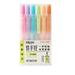 Art Highlighters 6 Colors Pastel Highlighter Pens Assorted Colors Dual Tip Mild Color Highlighter Markers Perfect for Teens Kids and Adults Coloring Underlining Highlighting