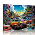 Nawypu American Muscle Car Poster US 1960s Classic Super Cars Poster Wall Art Paintings Canvas Wall Decor Home Decor Living Room Decor Aesthetic Prints