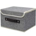 Pedty 1* Storage Box Storage With Lids 26 Fabric Foldable Clothes Storage Cube With Pu Leather Handles Pp Plastic Board Decorative Foldable Lidded Cotton Linen Storage Cubes Home Large Size