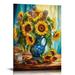 COMIO Girasoles De Van Gogh Van Gogh Print Sunflowers PrintPoster Floral Wall Art Canvas Art Poster and Wall Art Picture Print Modern Family Bedroom Decor Posters