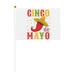 Cinco de Mayo Mexican Fiesta Flags 10 Packs Mini Handheld Flag Desk Flag 5.5 x 8.3 Inches with Flagpole for Festivals Events Birthday Party Parades