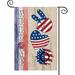 Welcome American Garden Flags Patriotic Double Sided Vertical July 4th Independence Day Patriotic Decorative Mini Garden Yard Flag for Outside Decorations