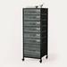 BaytoCare 42.7 Tall Six Drawers Vertical Movable File Cabinet with Letter Size Drawers for Printer Home Office Black