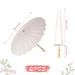 84/60CM White Paper Parasol Umbrella for Wedding Party Favor DIY Bamboo Umbrellas for Bridal Shower Centerpieces Photo Props 6PCS-60cm