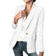 JDEFEG Petite Jacket Womens Double Casual Long Sleeve Open Front Jackets Work Suits All Weather active jacket women Winter women coat White L