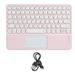 Touch Wireless Keyboard Round Keycaps Ergonomic Design Ultra Thin Smart Touch Wireless Keyboard for Tablets Laptops Pink