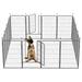 Dog Playpen 32/40/45 Inch Height in Heavy Duty Folding Indoor Outdoor Anti-Rust Dog Exercise Fence Portable Pet Playpen with Door for Large Medium Small Dogs and Pet (16 Panels 45 Inch)