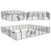 Dog Playpen Portable Outdoor Dog Fence Dog Pen Indoor Dog Playpen for Large/Medium/Small Dogs Dog Fences for The Yard with Doors Foldable Metal Dog playpen (32 inch 32 Panels)