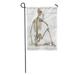 LADDKE Anatomical Correct Male Skeleton 3D Rendering Clipping Path and Shadow Garden Flag Decorative Flag House Banner 28x40 inch