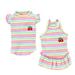 2 Pet Clothes Fringe Dress Girl Dress Ruffled dress Puppy tank Top dress Rainbow dog skirt Kitten T-shirtpink