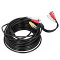 Portable CCTV Cable 3-In 1 Video Audio Power Cord BNC+RCA+DC Connector for DVR Surveillance System(15m 49.2ft )