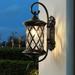 Retro Large Outdoor Wall Lanterns 24 Exterior Light Fixtures Coach Light Waterproof Aluminium with Water Glass Outside Wall Lamps for House Front Door Garage Porch Lighting Black