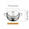 1pc Deep Fryer Frying Pan With Lid Stainless Steel Fryer With Temperature Control And Oil Drop Filter Rack Suitable For Kitchen French Fries Chicken And More ï¼ŒKitchen Cookware