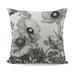 PRATYUS Vintage Flowers Lumbar Pillow Covers Black White Grey Floral Leaves Decorative Rectangular Throw Pillows For Couch Rustic Pillow Cases Home Decor For Sofa Living Room Outdoor