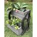 2 Tier Raised Garden Bed Wooden Elevated Garden Planter Kit Outdoor Indoor Solid Wood 23 x 15 x 21in