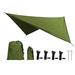 PFFRIZ 1pc Rectangle Sunshade Outdoor Shade Cover with 4 Wind Rope Of 3 Meters Homogeneous And Color 1 Storage Bag UV Protection Fade Tear and Rust Resistant Canopy Blocks Sunlight(Army Green)