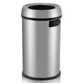 Danolapsi 65 L / 17 Gal Round Open Top Waste Bin Tall Commercial Trash Can for Indoor and Outdoor Commercial Grade Heavy Duty Brushed Stainless Steel | Kitchen Waste Bins Home House Family