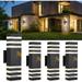 4 Pack Dusk to Dawn Outdoor Lights Up and Down Outdoor Wall Lights for House Black Aluminum Exterior Lighting Fixtures Modern Outdoor Wall Mount Light Fixture for Porch Patio Garage