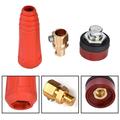 DKJ35-50 Quick Connect Welding Adapter Red European Style Rapid Connector 1pcs Copper & Durable Plastic Welding Cable Fitting High Conductivity & Quick-Release For Professional Welders