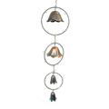 Ozmmyan Outdoor Solar Pendant Retro Copper Color Luminous Bell Pendant Courtyard Garden Rain Chain Metal Crafts on Clearance