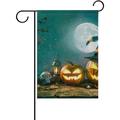 GZHJMY Halloween Pumpkin Jack Lantern Garden Flag Yard Banner Polyester for Home Flower Pot Outdoor Decor 28X40 Inch Yard Flags