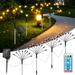 Solar Garden Lights Kepeak 32 LED Firefly Solar Lights for Outside Outdoor Solar Lights for Patio Yard Decor (Warm White)