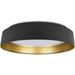 LB72202 15 inch Flush Mount LED Ceiling Light Fixture 3000K/4000K/5000K Adjustable Ceiling Lights Black and Gold Saturn Dimmable Lighting for Hallway Bathroom Kitchen or Stairwell ETL Listed