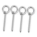 Qtmnekly Heavy Duty Eye Hooks Self Tapping Eyelet Screw Load Capacity 700LBS Heavy Duty Screw in Eye Hooks (4Pack- M10)