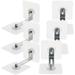 6 Pcs Furniture Anchors for Baby Proofing Bookshelf Kids TV Set Wardrobe Stainless Steel