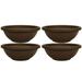 The HC Companies 18 Inch Bowl Planter Chocolate Brown (4 Pack)