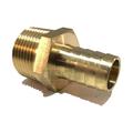 HOSE ID TO 3/4 MALE NPT MNPT STRAIGHT BRASS FITTING FUEL/AIR/WATER/OIL/GAS/WOG (QTY 1)