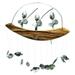 JWDX Wind Chimes Fishing Man Wind Chime Spoon Fish Sculptures Windchime Indoor Outdoor Home Garden Decor Hanging Ornament Gifts Wind Chime Supplies Wind Chime Stand Small Wind Chimes Beach Wind