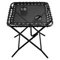 YeSayH Outdoor Side Table Patio Folding Heavy Duty Coffee Table with Cup Holders for Picnic Outdoors