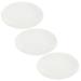 3 Pcs Flower Pot Chassis Planter Plate Potted Tray The Dish White Ceramics