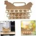 Funny Egg Storage Shelf Portable Chicken Egg Holder Kitchen Storage Organizer Shelf Store 24 Eggs Wood