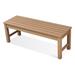 YeSayH Outdoor Bench 2-Person Outdoor Dining Bench Backless Lumber Garden Bench All Weather Bench Suitable for Patio and Garden Teak Color