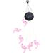 Guichaokj Pink Plastic Hanging Wind Bell Yard & Garden Decors Solar Flamingo Outdoor Water Proof