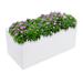 23.62*11.02*11.02in Large Outdoor Indoor Garden White Nordic Rectangular Planter Pots Floor Mount